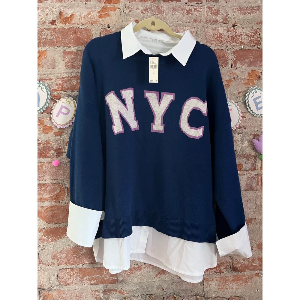 NWT Anthropologie Twofer NYC Sweater
